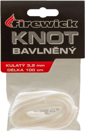 Kulatý bavlněný knot 3,2 mm – 1 m