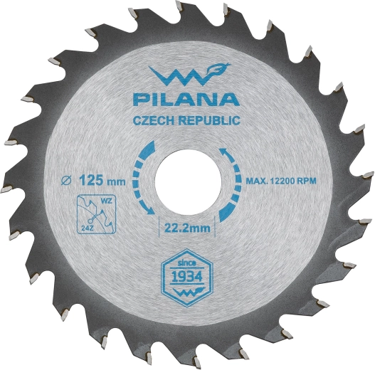 Pilový kotouč PILANA SK 5255 WZ 125 × 1,8 × 22,2, 24 zubů