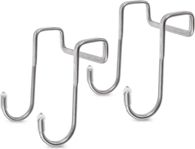 Ocelové dvojité háčky na dveře, 2 ks