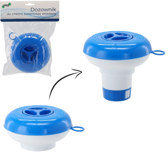 Skládací dávkovač bazénové chemie