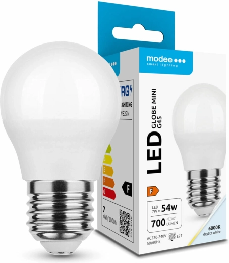 LED žárovka Globe Mini G45 7 W E27 studená bílá 700 lm