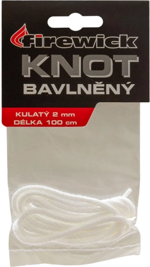 Kulatý bavlněný knot 2 mm, délka 1 m