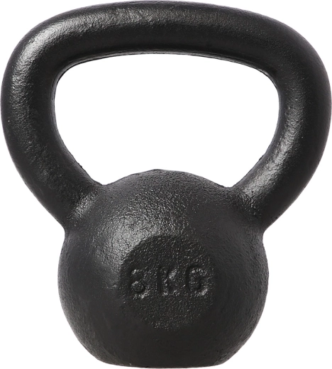 Litinový kettlebell HMS 8 kg, černý