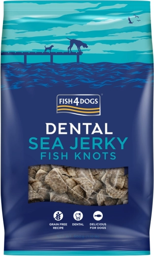 Fish4Dogs Dental sea pamlsky pro psy z mořské ryby – uzlíky 500 g