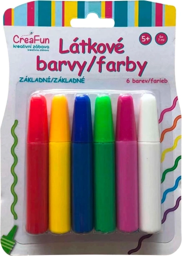 CreaFun látkové barvy – základní sada 6×42 ml