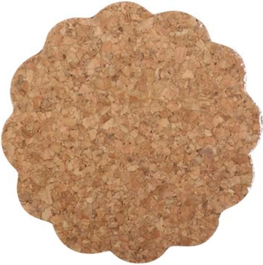 Korkové podtácky TORO kytička, 6 ks, 9,5 cm