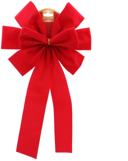 Vánoční mašle červená 22 cm