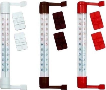 Zaokenní teploměr malý s lepicí montáží