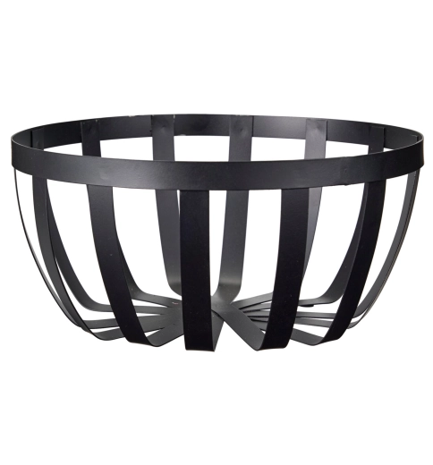 Kovový košík na ovoce 25 cm černý