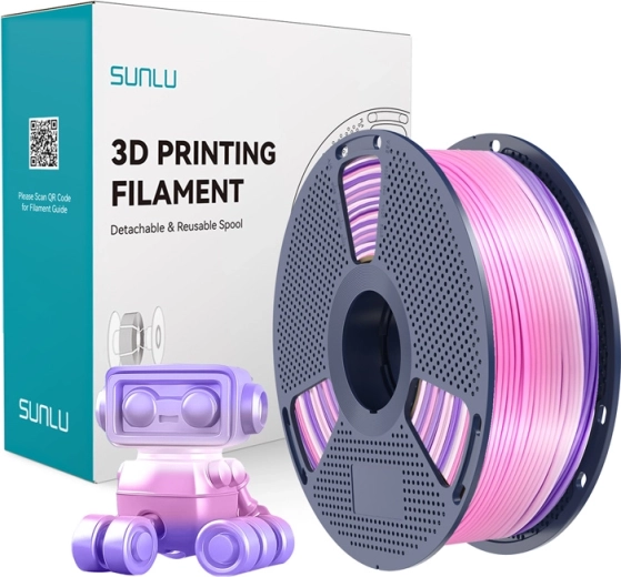 Sunlu PLA+ silk filament duhový (rainbow) 03 1,75 mm 1 kg