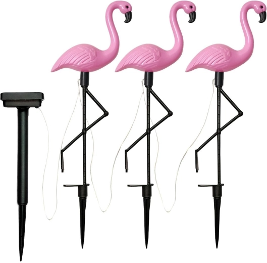 Solární zahradní lampy flamingo, sada 3 ks
