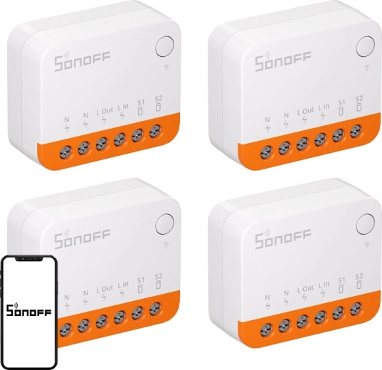 Sonoff MINIR4 Extreme chytrý Wi‑Fi spínač (sada 4 ks)
