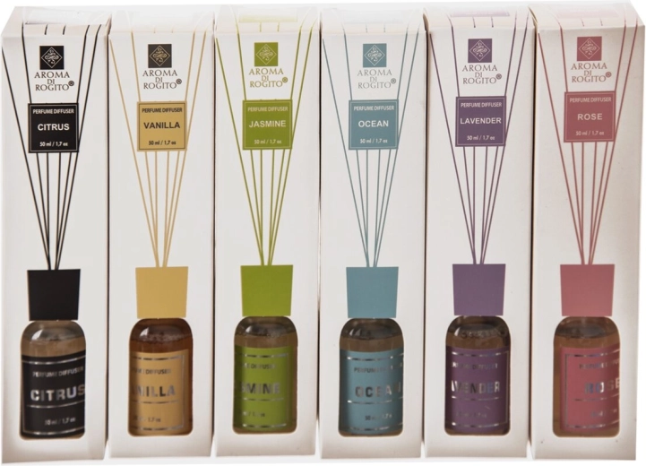 Aroma difuzér s tyčinkami 50 ml – mix 6 variant