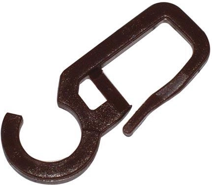 Velké bílé plastové háčky na záclony (100 ks)