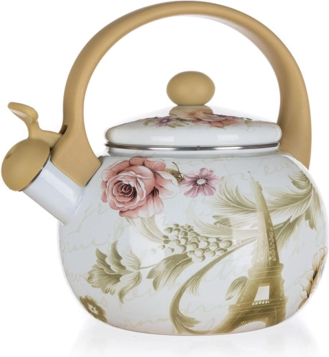 Pískací smaltovaná konvice PARIS 2,2 l, průměr 19 cm