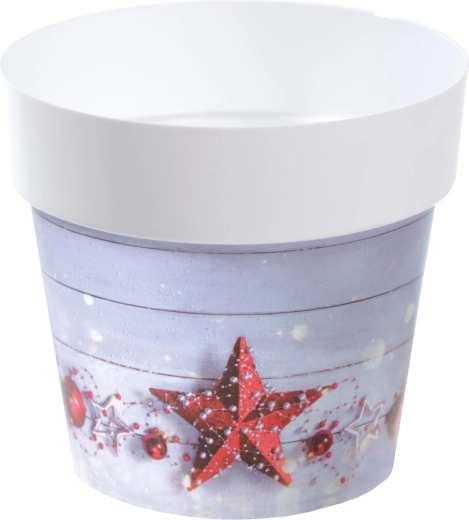 Květináč s potiskem, plast 12 cm