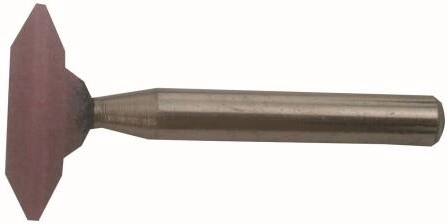 Brusné tělísko oboustranné zkosené 25 × 6 mm se stopkou