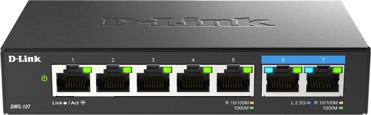D-Link DMS-107/E 7portový desktopový přepínač 2.5G multi-gigabit