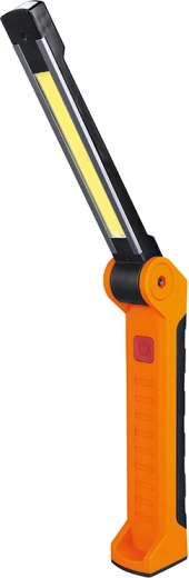 Solight pracovní nabíjecí LED svítilna 500 lm + 70 lm (COB, USB-C) černo-oranžová