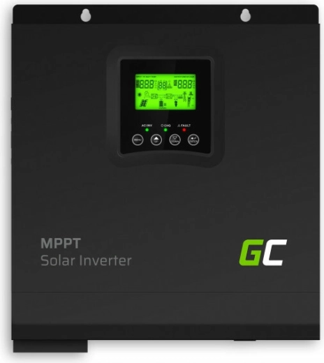 Solární invertor Green Cell s MPPT nabíječkou 3000 W, 24 V, čistá sinusovka