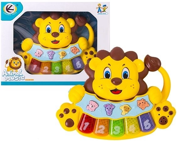 Mini dětské piánko orgánky lev - 1 kus