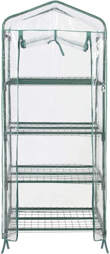 Fóliovník se 4 policemi s PVC plachtou