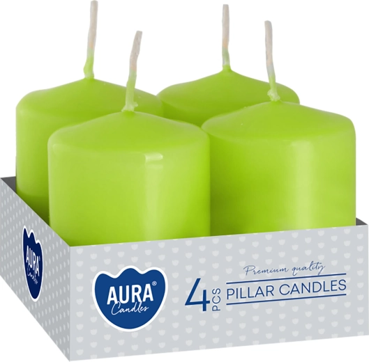 Adventní svíčky olivově zelené 60 × 40 mm (4 ks)