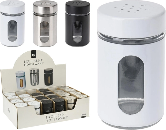 Slánka a pepřenka 94 ml z kovu a skla – mix barev