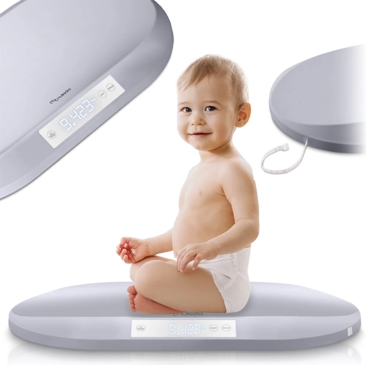 Elektronická kojenecká váha Nukido s vysokou přesností a měřicí páskou