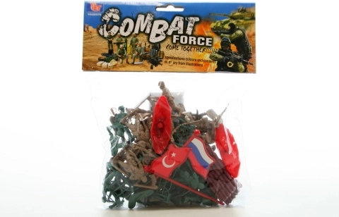 Plastoví vojáčci v sáčku s doplňky