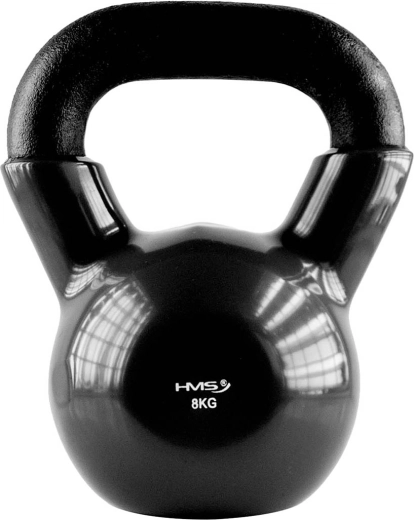 Vinylový kettlebell HMS 8 kg, černý