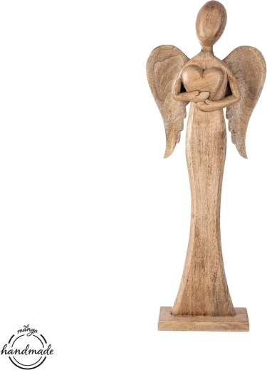 Dřevěný anděl z mangového dřeva 77 cm