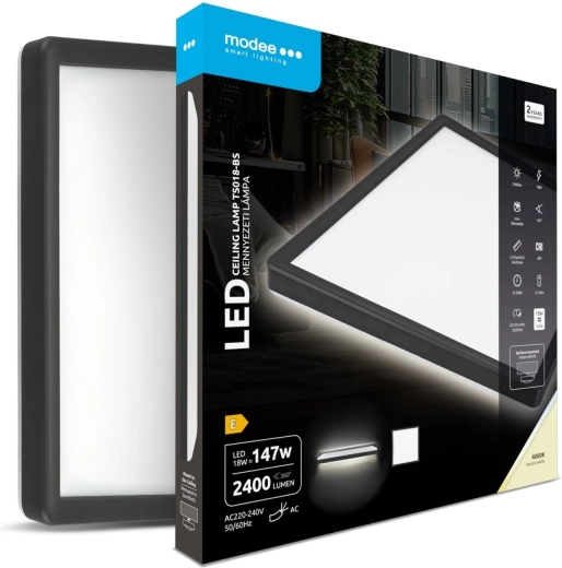 Modee čtvercové stropní LED svítidlo TS018-BS 18 W 4000 K 2400 lm