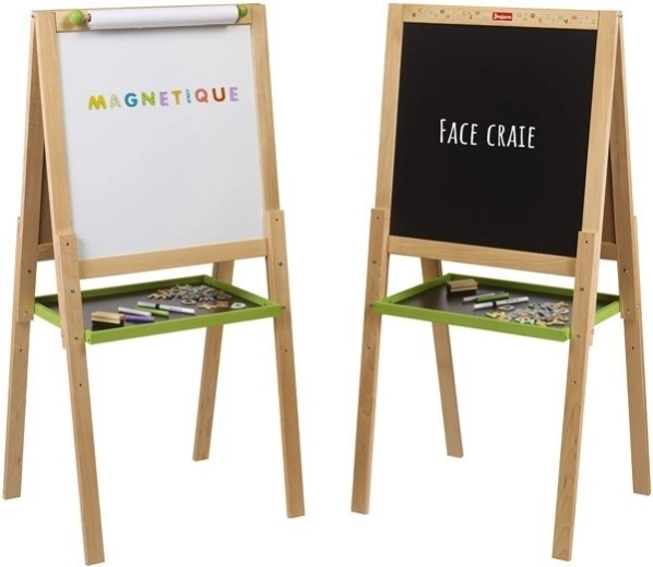 Jeujura dřevěná multifunkční tabule s rolí papíru 54 × 54 cm