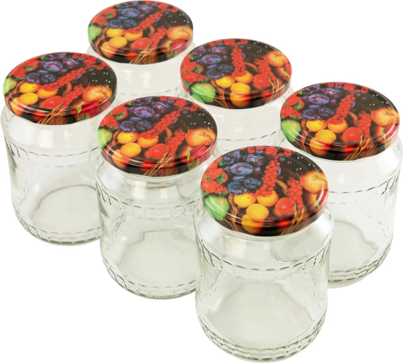 Sada zavařovacích sklenic 720 ml s víčky 82 mm, 6 ks