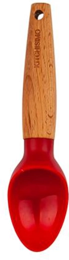 Porcovačka na zmrzlinu Kitchisimo červená, ABS/dřevo