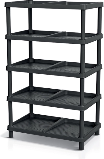 Regál na boty TASSY RACK v barvě recyklovaná černá