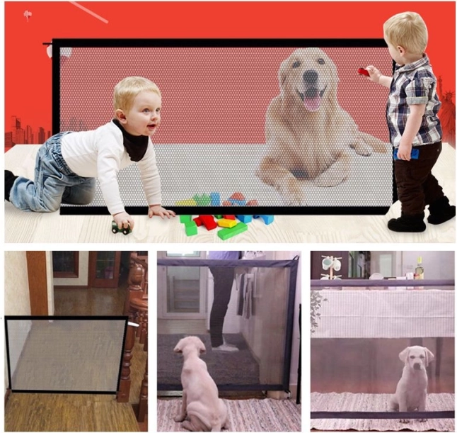 Bezpečnostní síťová zábrana pro psy a kočky 183 × 75 cm