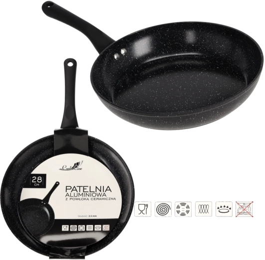 Hliníková pánev 28 cm s keramickým povrchem pro indukci