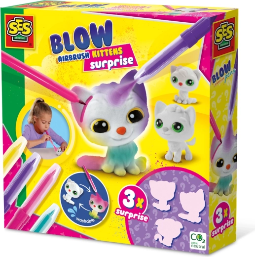 Foukací fixy – 3 koťata kreativní sada