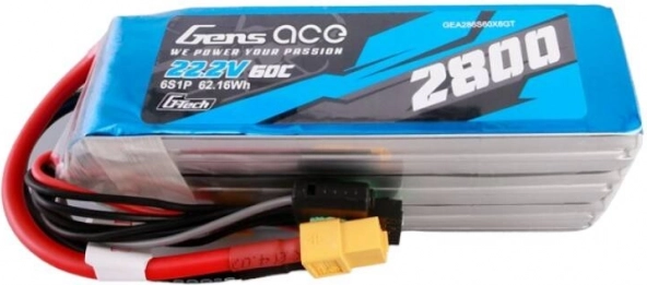 Gens ace LiPo baterie 2800mAh 22,2V 60C s XT60