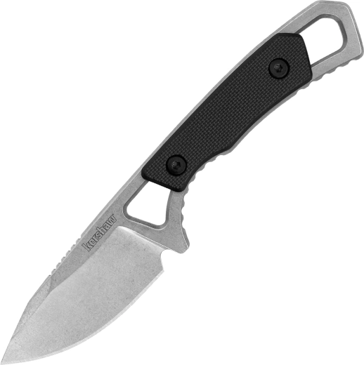 Kershaw Brace – nůž na krk, 5,1 cm, stonewash, černá GFN, plastové pouzdro