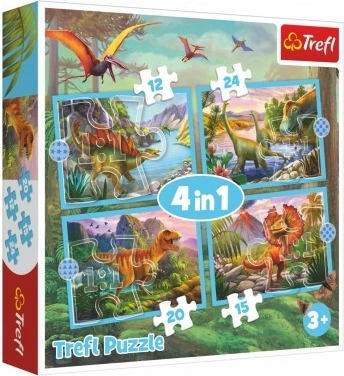 Trefl puzzle 4 v 1 Výjimeční dinosauři