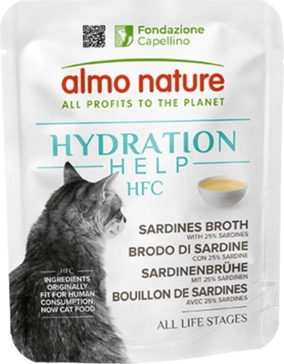 Almo Nature HFC Hydratation Help – sardinkový vývar pro kočky 50 g