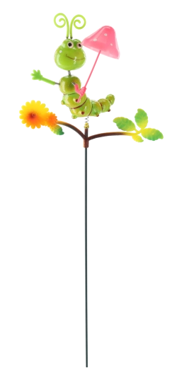 Zahradní dekorace na tyči – housenka 50 cm