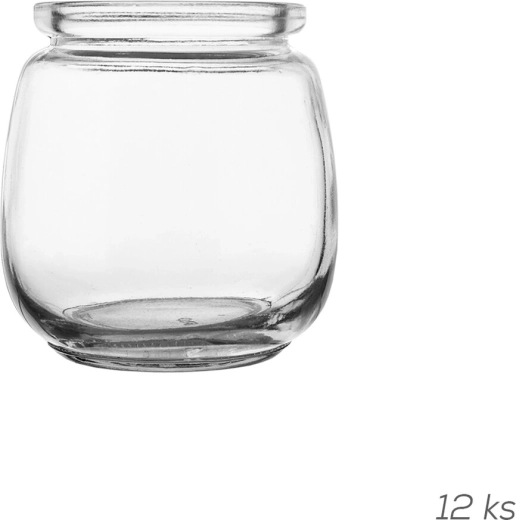 Skleněné dózy na jogurt 130 ml (12 ks)