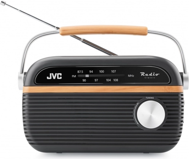JVC radio classic přenosné FM šedé
