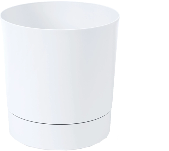 Květináč s podmiskou Aura 35 cm bílý