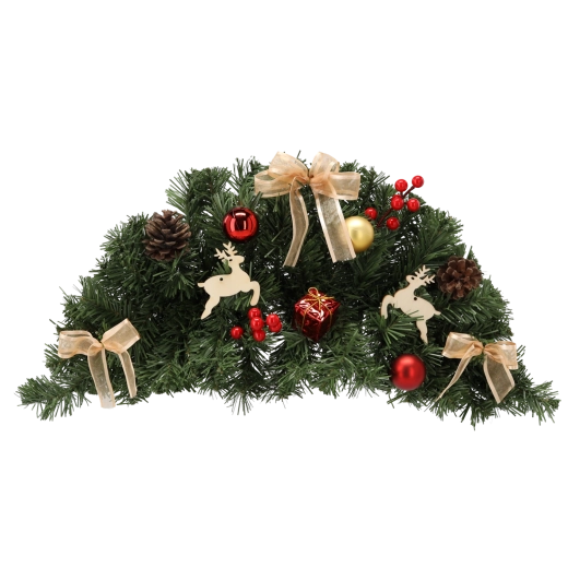 Závěsný vánoční věnec 60 cm červeno‑zlatý