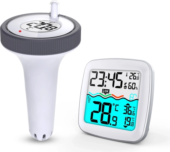 Bezdrátová meteostanice s bazénovým čidlem BD-913 bílá